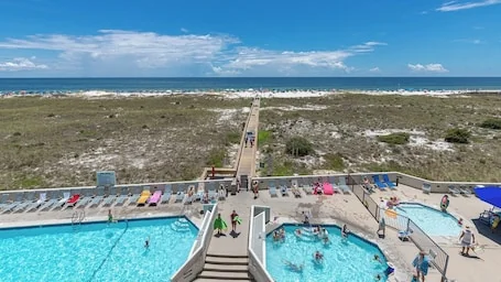 Stunning 1 Bedroom, 1.5 Bath Beachfront Condo with HUGE Balcony on 3rd Floor!