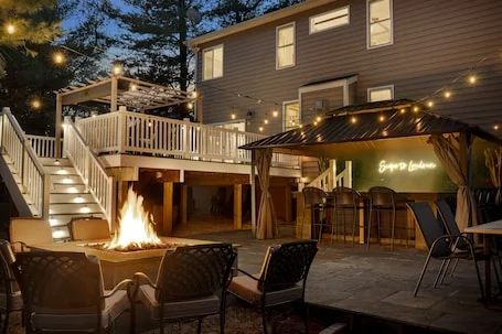 Walk to Top-Rated Restaurants & Trails! 7BR w/HotTub Gazebo & Built-in FirePit!
