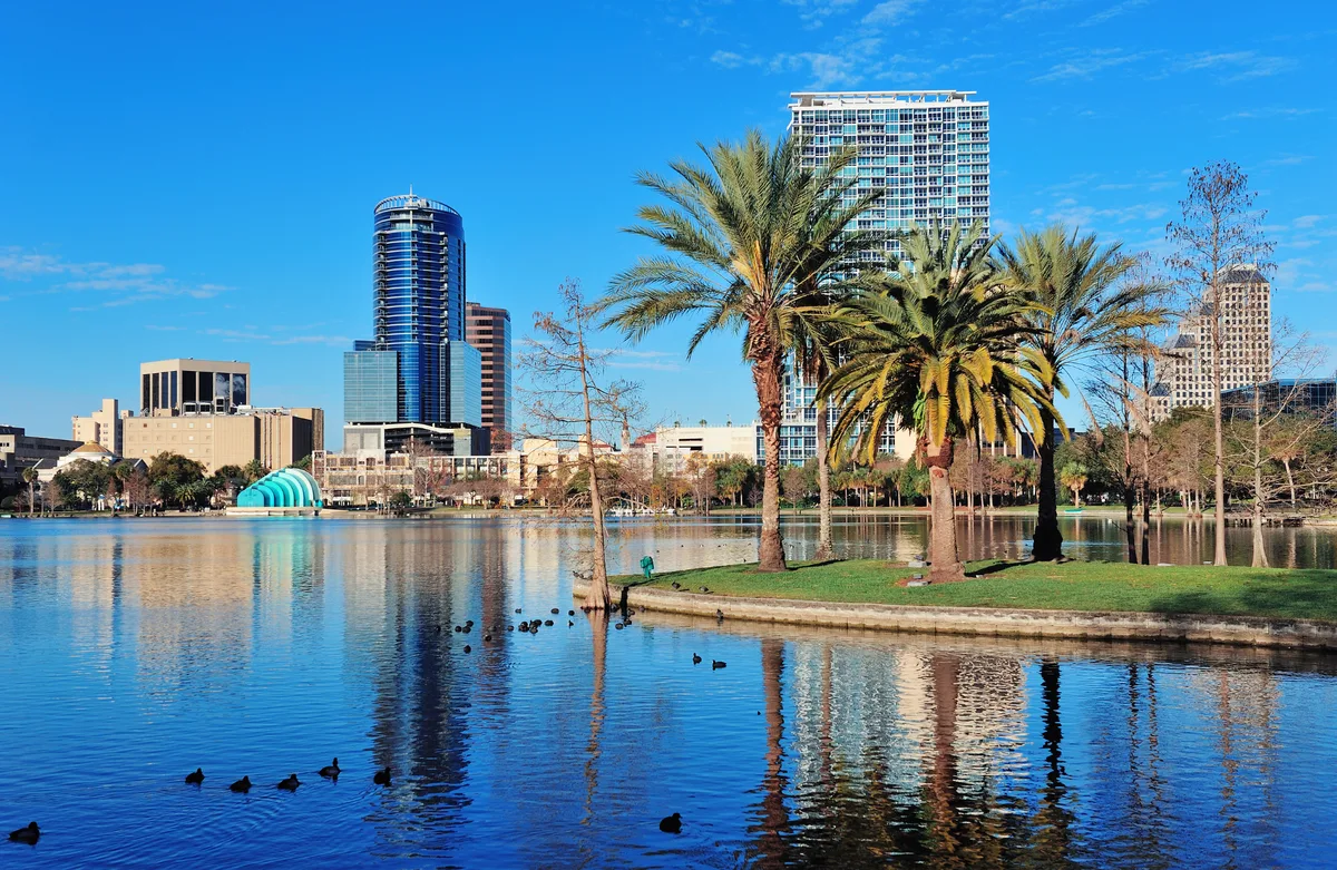 Orlando, Florida skyline at dusk